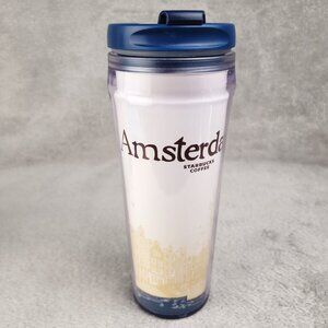 Starbucks Amsterdam Coffee Travel Tumbler Mug 12oz 2009 Global Icon Series